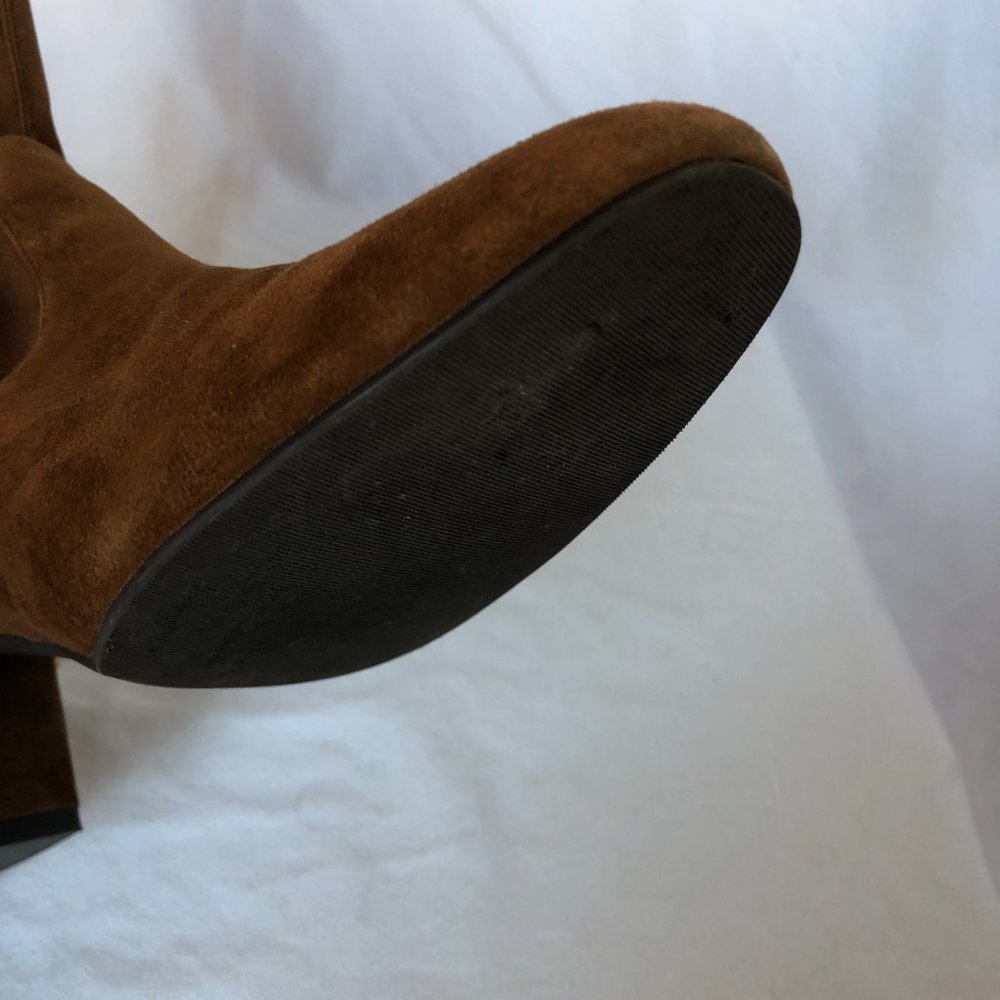 Stuart Weitzman Siggy Cognac Suede Booties - image 7